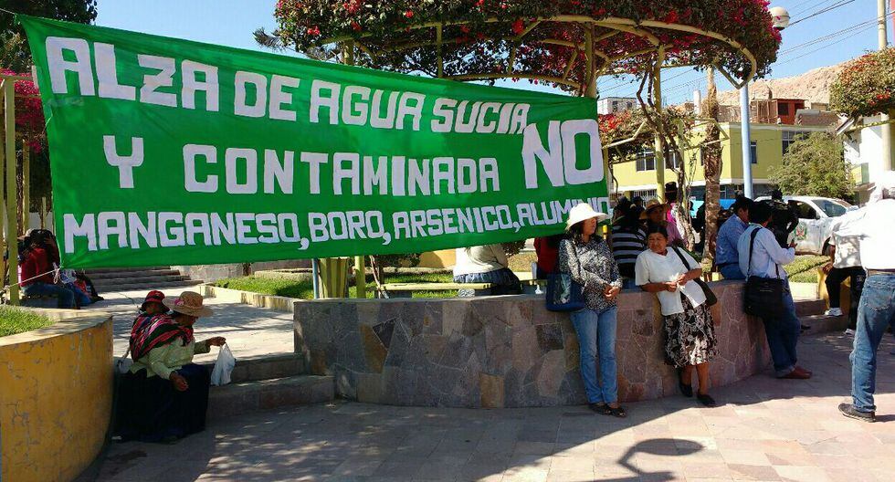 Moquegua Pobladores protestan por contaminación del agua Moquegua Correo