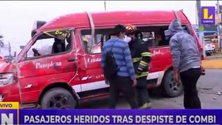 Combi chocó contra taxi, se despistó y dejó al menos cinco heridos en San Juan de Miraflores (VIDEO)