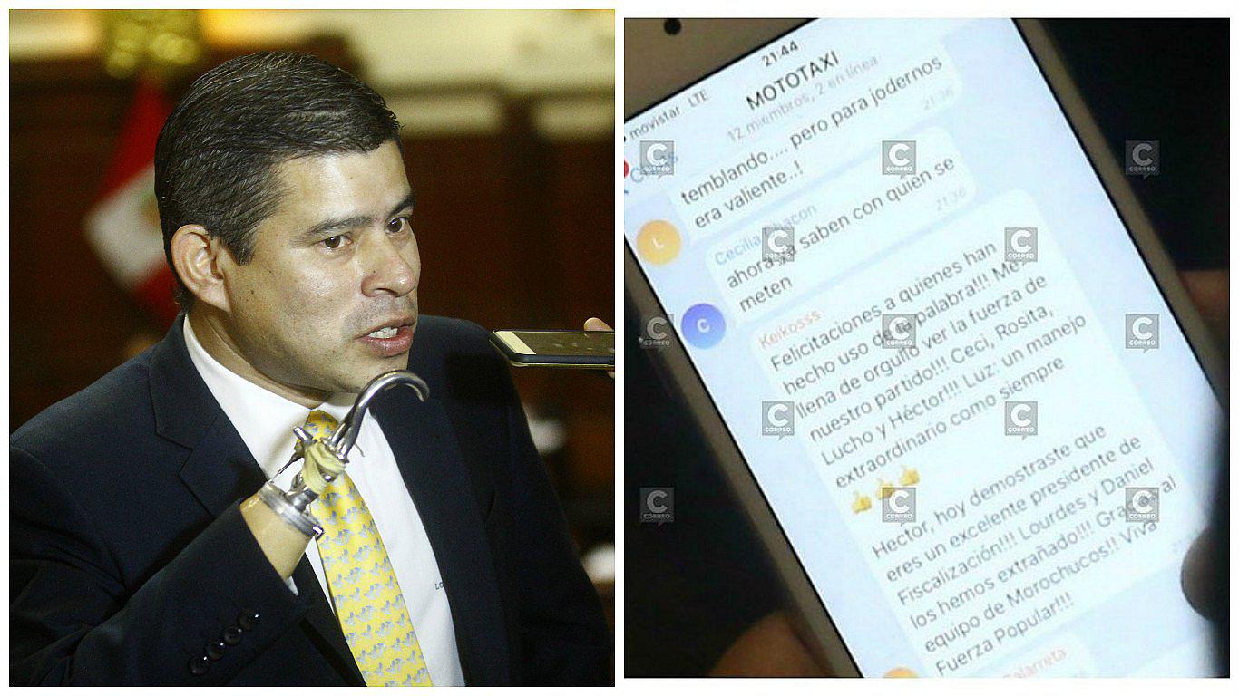 Luis Galarreta sobre chat 'Mototaxi': "¿ahora un líder de un partido político no puede arengar?"