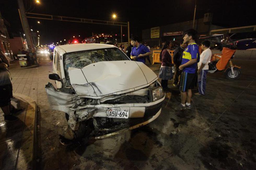 Accidente en Ate deja tres heridos