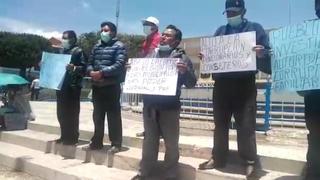 Juliaca: Dirigentes protestan pidiendo prisión para Agustín Luque