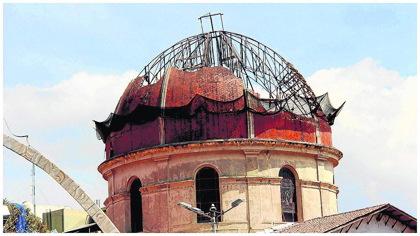 ​Desmontan cúpula de Catedral de Huancayo para realizar trabajos de rehabilitación (VIDEO)