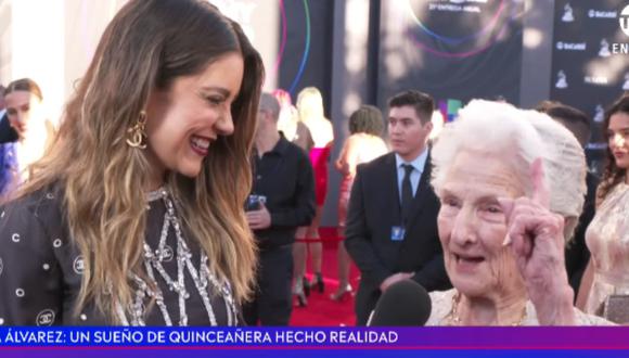 Ángela Álvarez es una cantante de 95 años y logró nominación en la categoría Mejor artista nuevo. (Foto: Captura TNT).
