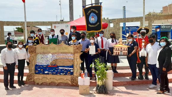 Lograron recolectar 820 kilos de material reciclable que llevaron los estudiantes de dichas instituciones educativas en un ambiente festivo.