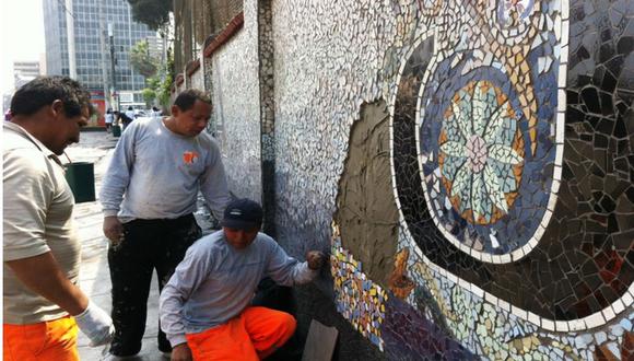 Rehabilitan mural en honor a Papa Juan Pablo II