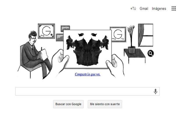 Hermann Rorschach: el doodle de Google te realiza un test psicológico