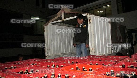 Puno: incautan 1 mil 150 de cajas de cerveza adulterada que iba a la Mina Rinconda