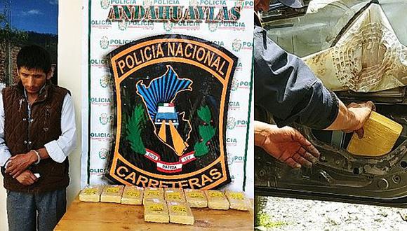 Policía de Carreteras interviene a traficante con 10 kilos de alcaloide de cocaína