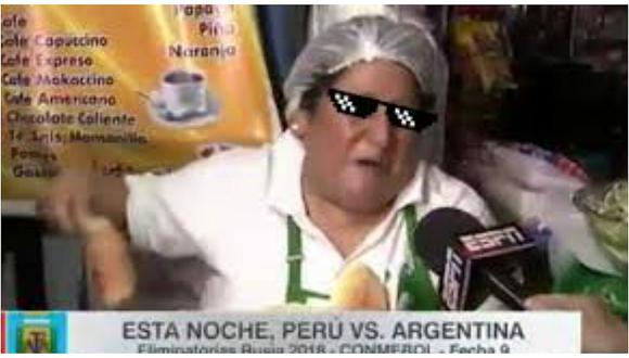 Perú vs. Argentina: vendedora peruana troleó a reportero argentino (VIDEO)