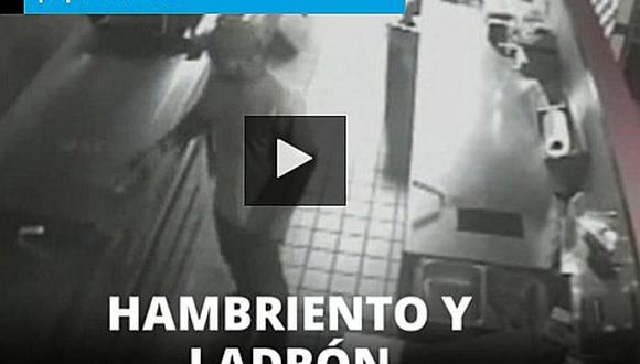 Increíble: ​Ladrón entra a un hamburguesería y se prepara comida (VIDEO)