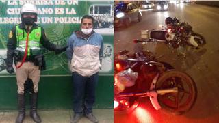 Conductor ebrio arrolla motocicletas de la PNP y se da a la fuga en Cusco (FOTOS)