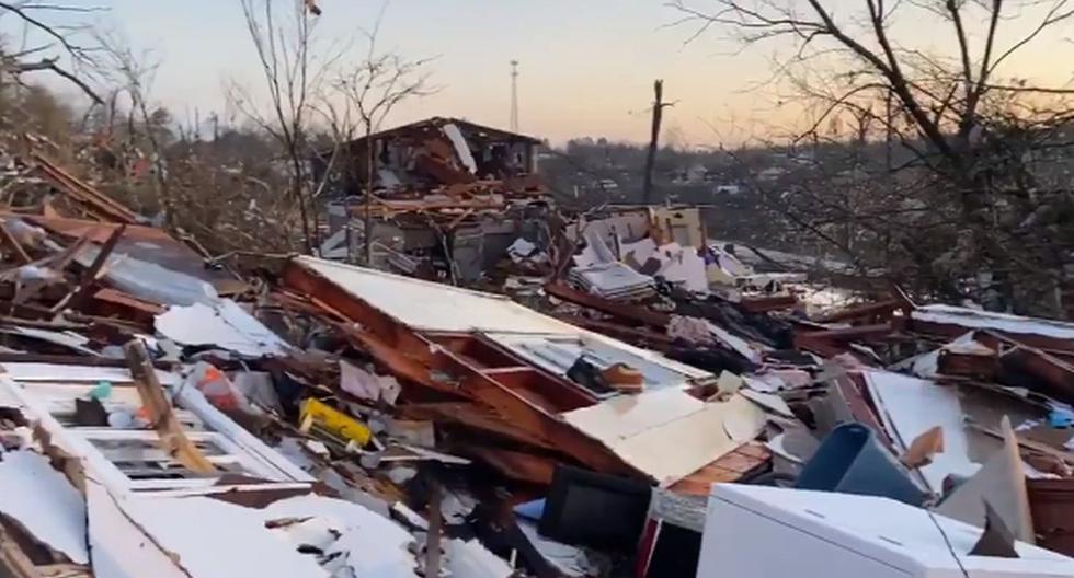 El Servicio Meteorológico Nacional (NWS) mantiene para el martes la alerta de tornado en gran parte de Alabama. (Captura de pantalla/Twitter).