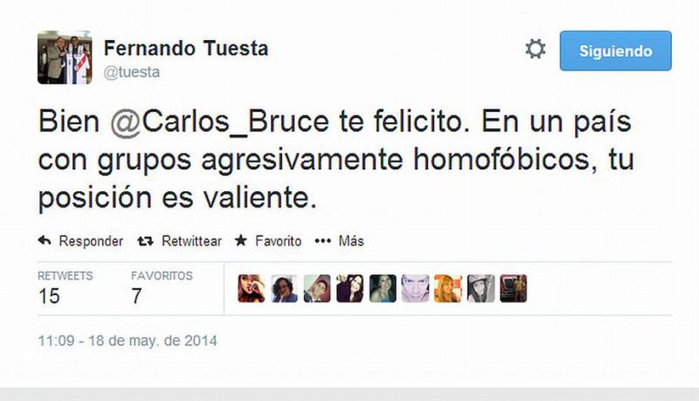 Twitter: Reacciones tras confesión de homosexualidad de Carlos Bruce 