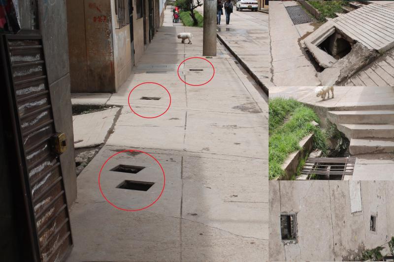 20 buzones sin tapa, peligro para peatones