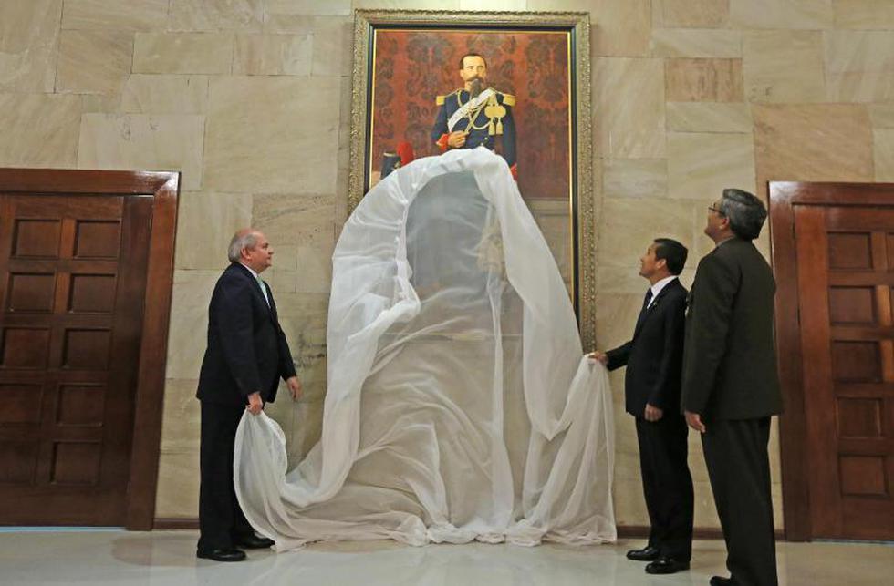 Humala y Cateriano develan retrato de Francisco Bolognesi (Fotos)