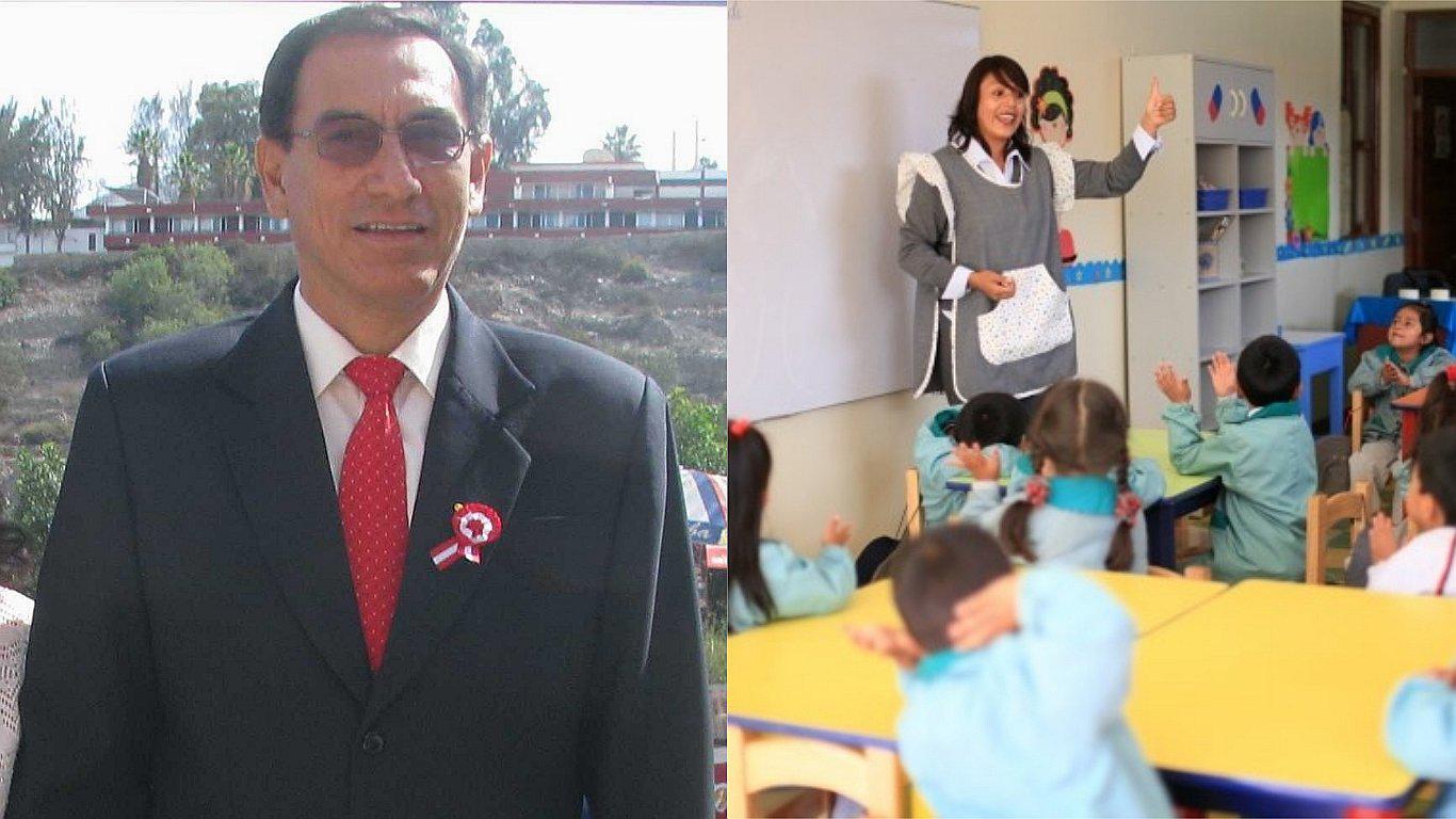 Martín Vizcarra anuncia aumento de sueldo para profesores en el 2019 