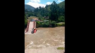 Centros poblados de Pillpinto, en Cusco, quedan incomunicados tras colapso de puente