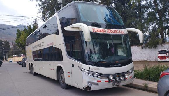 Bus fue trasladado a dependencia policial de Amarilis/ Foto: Cortesía