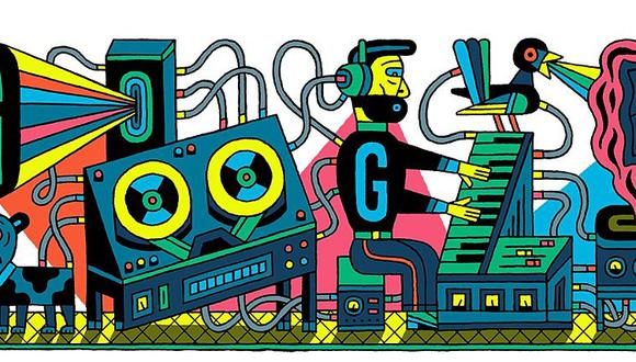 Google celebra el primer estudio de música electrónica con un doodle