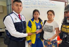 Piura: Serenos de Castilla recuperan celular robado a una escolar