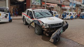 Juliaca: Policías abandonan patrullero luego de protagonizar accidente