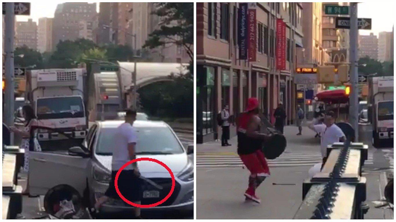 Estados Unidos: hombre ataca a otro con machete en plena calle (VIDEO)