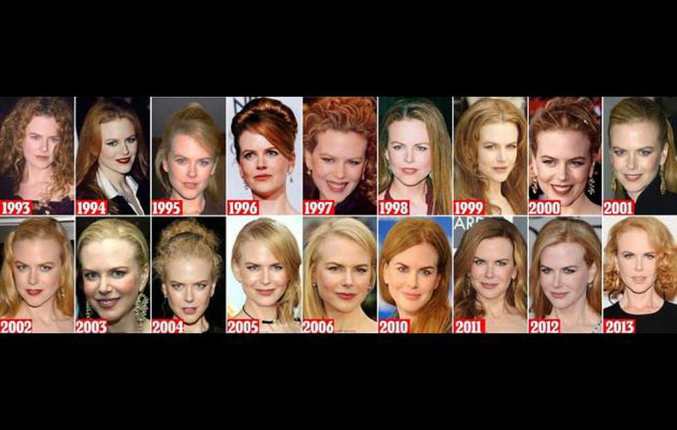 Mira el antes y el después de Nicole Kidman (FOTOS)