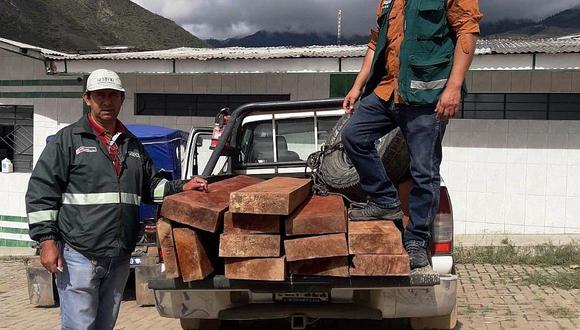 En Huancabamba decomisan madera talada ilegalmente en Cajamarca