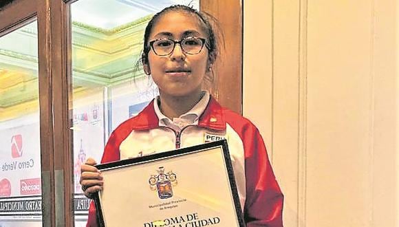 Estudiante local de 14 años fue galardonada en China por ser una   experta en el arte marcial Kung Fu y suma 10 premios en 6 años de practica. (Foto: Difusión)