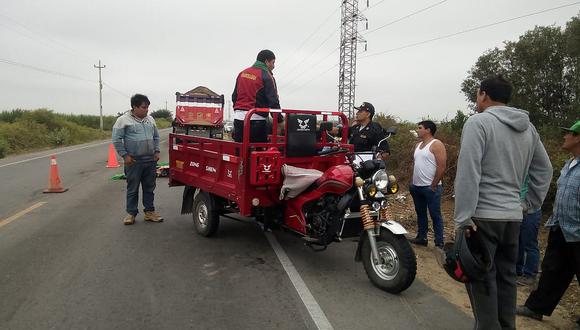 Chiclayo: Agricultor muere al caer de motocarguera y ser arrollado por volquete