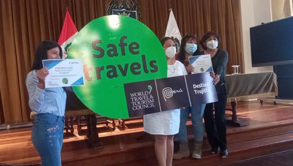 Ya son 100 los prestadores de servicios turísticos que cuentan con sello Safe Travels por cumplir con todos los protocolos de bioseguridad. La subgerente de Turismo de la Municipalidad Provincial de Trujillo, Marita Goicochea, destacó trabajo articulado con empresas.