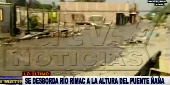 Chosica: Reportan desborde del río Rímac en Ñaña (VIDEO)