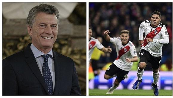 Copa Libertadores: Mauricio Macri felicitó a River Plate por vencer a Boca Juniors en histórico partido  