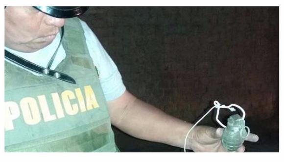 Trujillo: Hallan una granada de guerra tipo piña en plena vía pública 