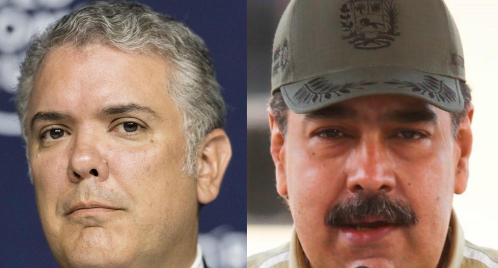 Iván Duque (izquierda) manifestó que Maduro "es un criminal de lesa humanidad y (...) su círculo cercano también está rodeado de criminales de lesa humanidad". (EFE/ Alessandro Della Valle - Prensa De Miraflores).