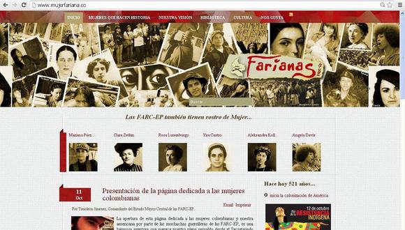 Guerrilleras de las FARC presentan página femenina