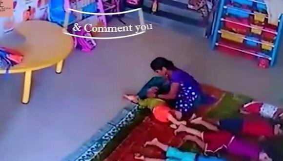 ​YouTube: niñera que golpeaba a menor fue descubierta por una cámara de seguridad (VIDEO)