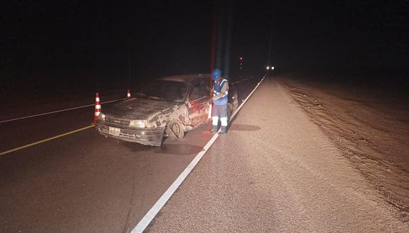 El station wagon marca Toyota Caldina de placa SK-9115 terminó con serios daños materiales. (Foto: Difusión)
