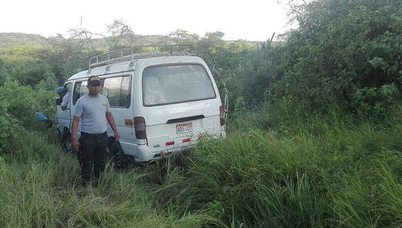 Tumbes: La Policía de Corrales recupera una combi robada en Las Mercedes