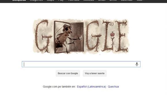 Doodle de Google rinde homenaje a Franz Kafka