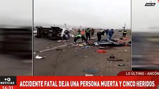Ancón: un muerto tras choque entre bus y minivan en la Panamericana Norte