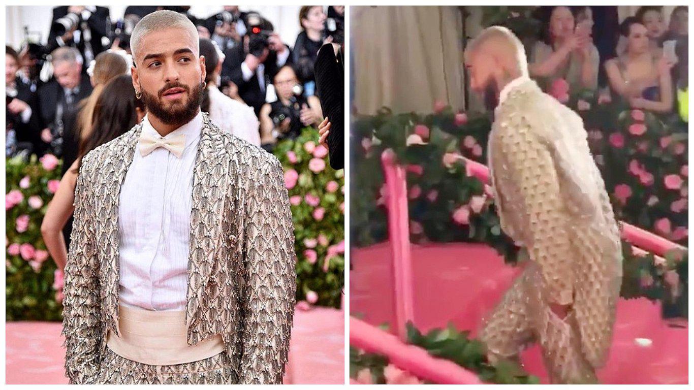 MET Gala 2019: Maluma fue ignorado durante su paso por la alfombra rosa (VIDEO)