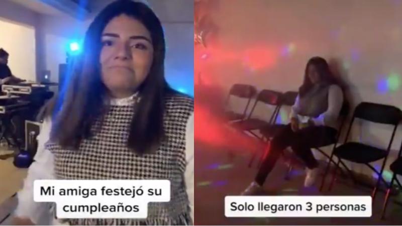 Joven organizó una gran fiesta de cumpleaños, pero solo asistieron 3 personas