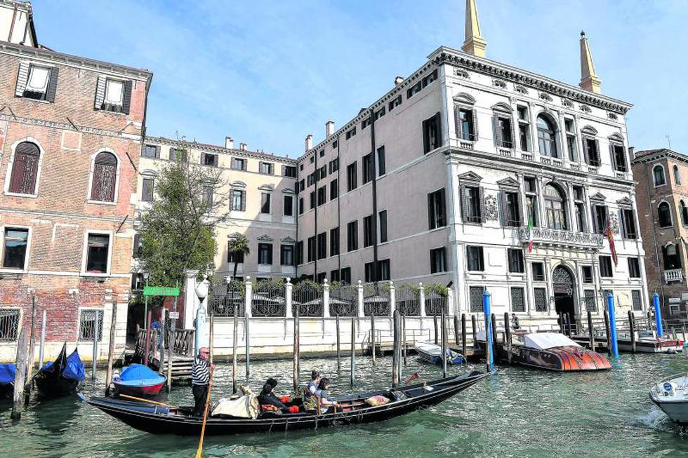 Listos para la gran boda: George clooney y su novia Amal Alamuddin llegaron a Venecia