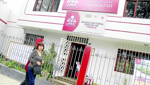 Jurado Electoral de Trujillo admite a la fecha a 13 partidos para la Región y 14 a la MPT