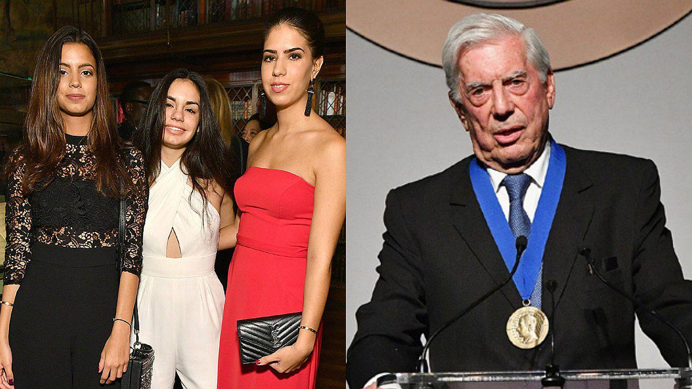 Mario Vargas Llosa se reúne con sus nietas y posan junto a Isabel Preysler