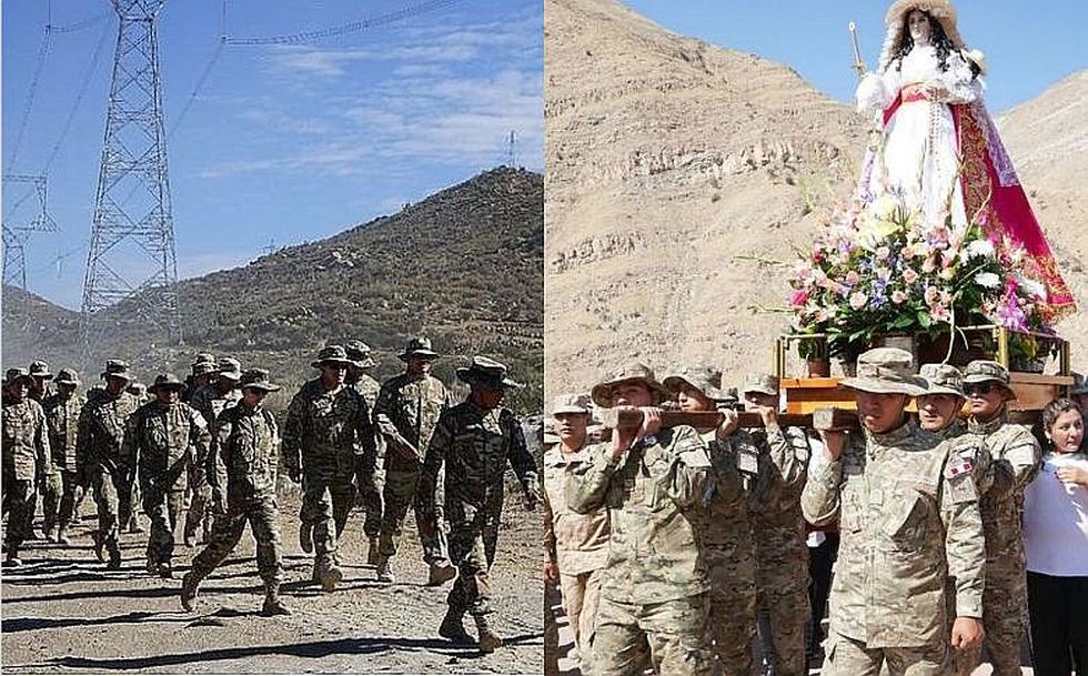 ​Militares llegan al Santuario de Chapi en peregrinación (FOTOS)