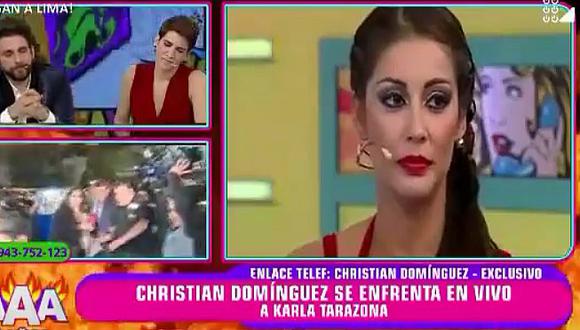 Christian Domínguez: le preguntaron si fue infiel y Karla Tarazona reaccionó así (VIDEO)