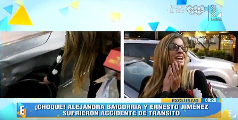 Alejandra Baigorria y Ernesto Jiménez sufren accidente de tránsito (VIDEO)