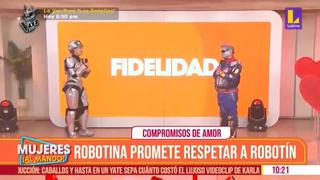 ‘Robotín’ y ‘Robotina’ lloran en vivo al prometerse fidelidad en “Mujeres Al Mando’ (VIDEO)